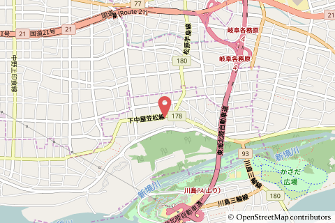 ゲンキー米野店の地図の写真